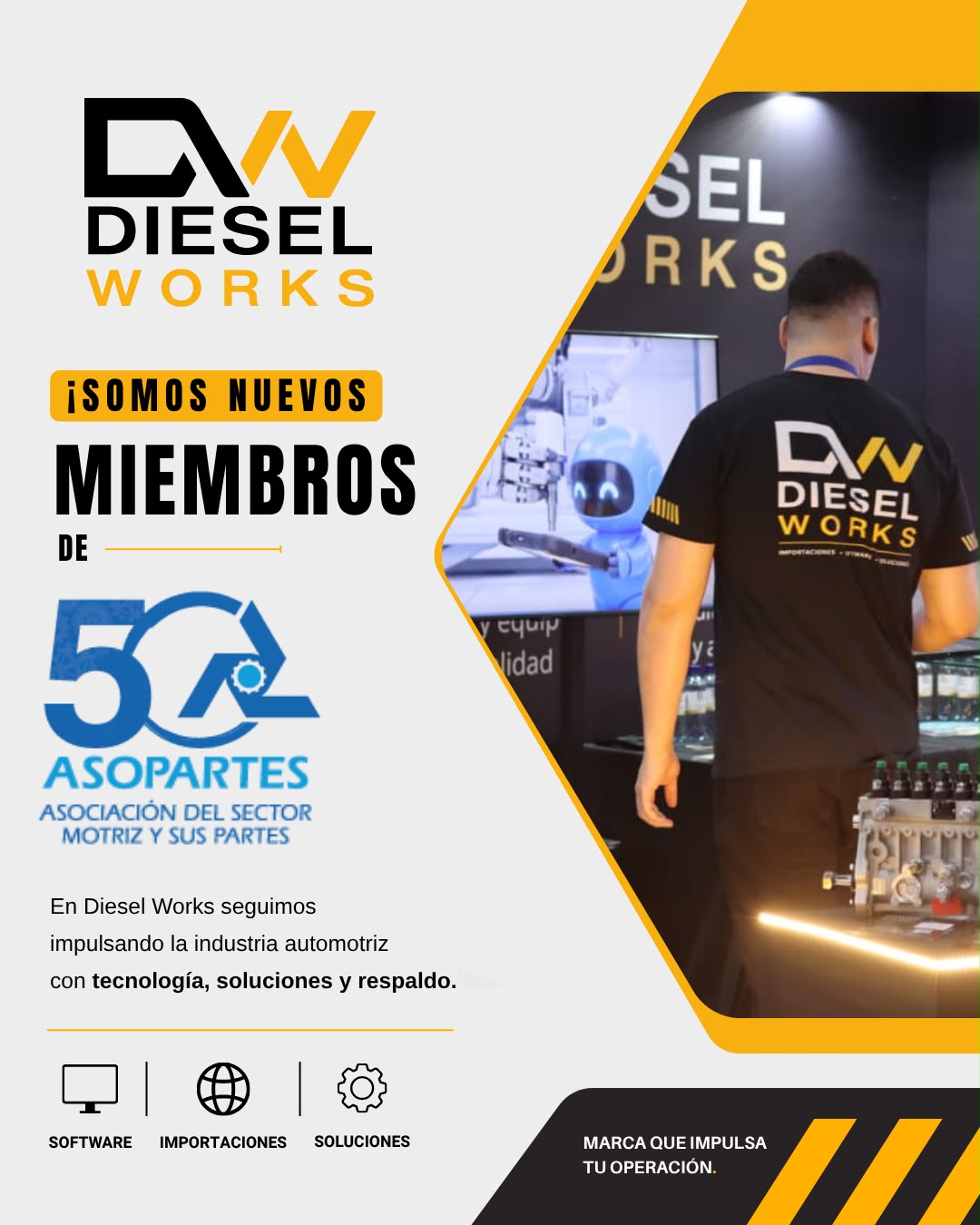Diesel Works se une como miembro de Asopartes