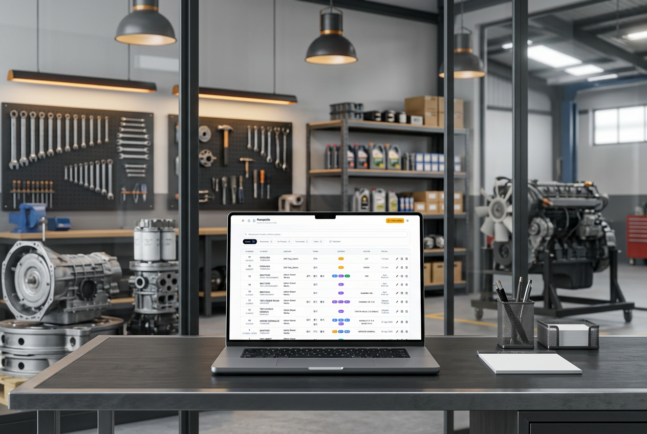 Computador con la plataforma Diesel Works Software abierta